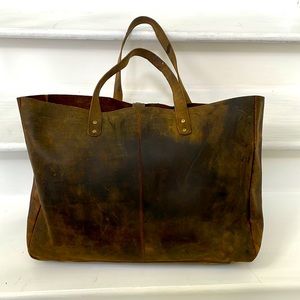 All Leather Rich Brown Large tote/handbag